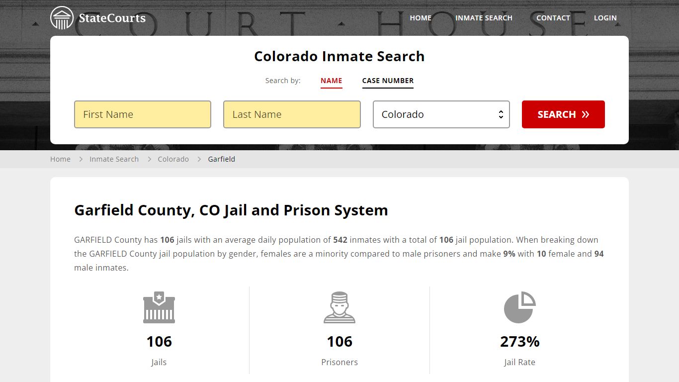 Garfield County, CO Inmate Search - StateCourts